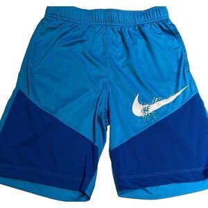 EUC Nike Boys Turquoise Blue Dri-Fit Athletic Shorts- Size L